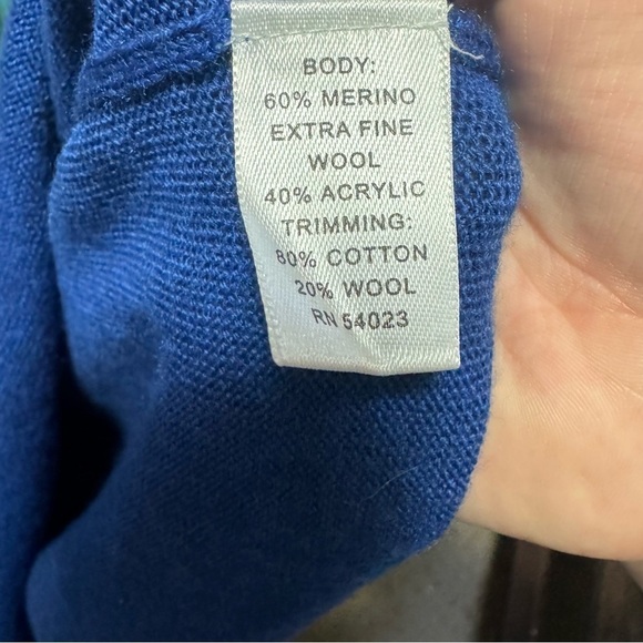 Banana Republic Extra-Fine Merino Wool Snap Placket Pullover in Bright Blue - XL - Picture 6 of 7